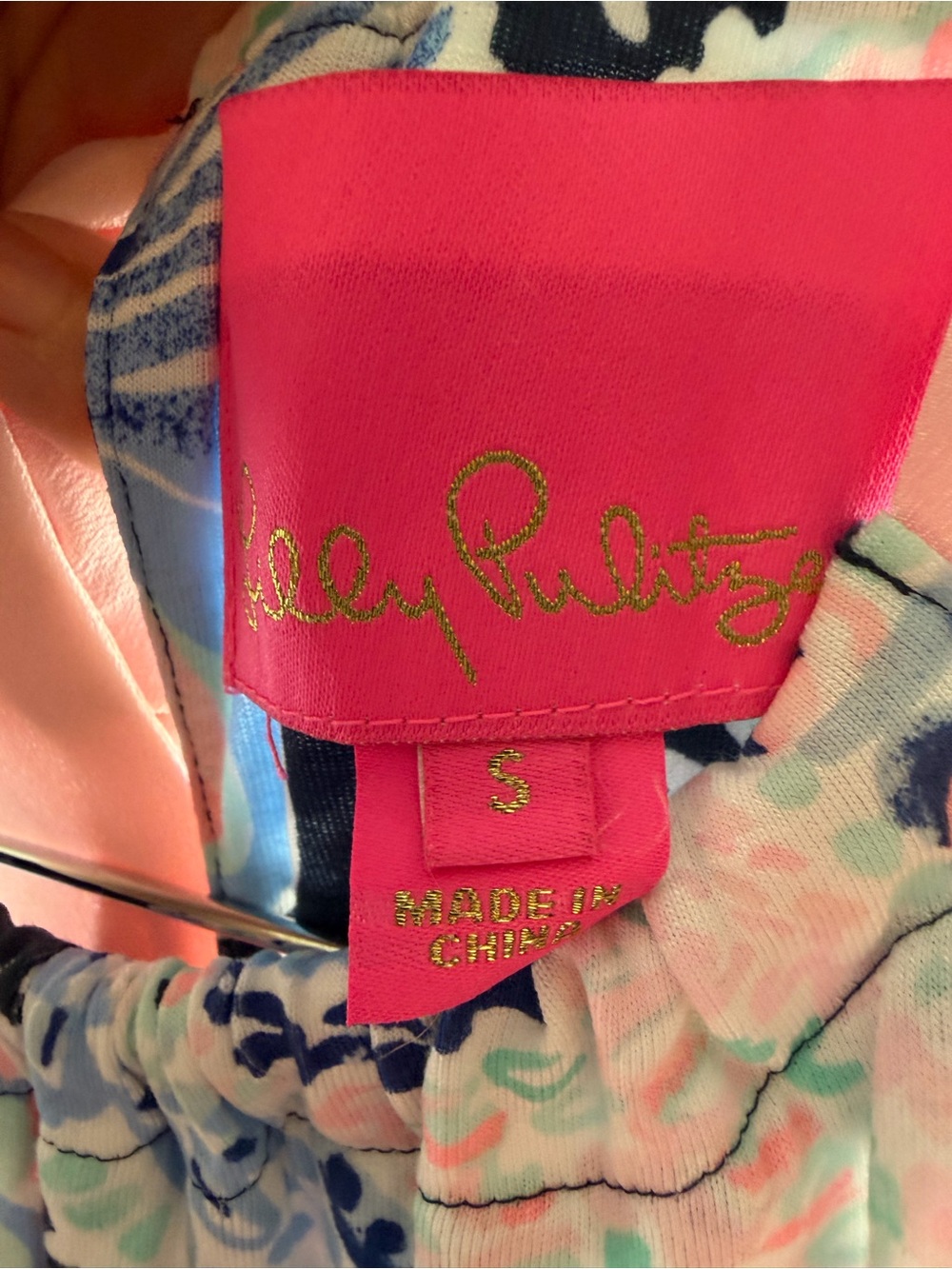 Lilly Pulitzer Halter Maxi Dress Navy Pink Floral Paisley Print Small - Picture 7 of 7